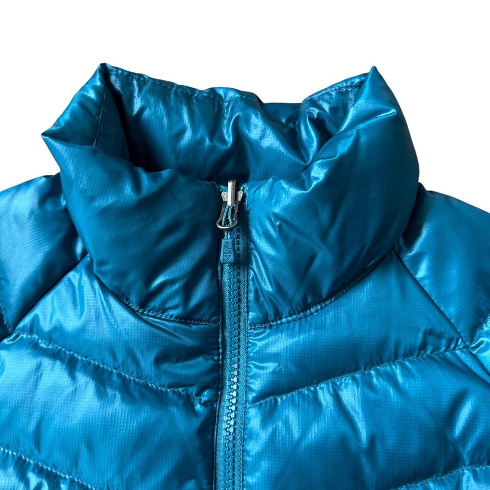 The North Face Down Puffer Coat Turquoise - Picture 4 of 12